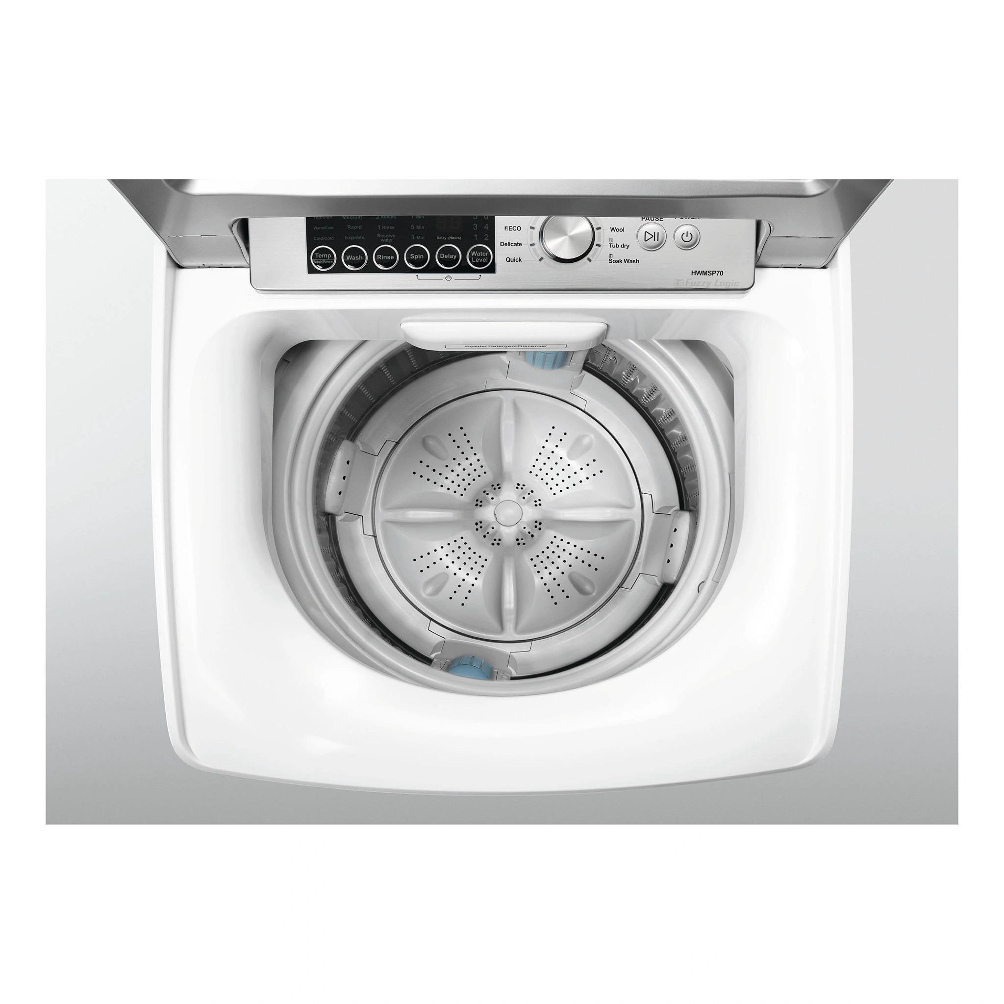 Haier 7 Kg TopLoad Fully Automatic Washing Machine HWMSP70, Top View With Door Open 2