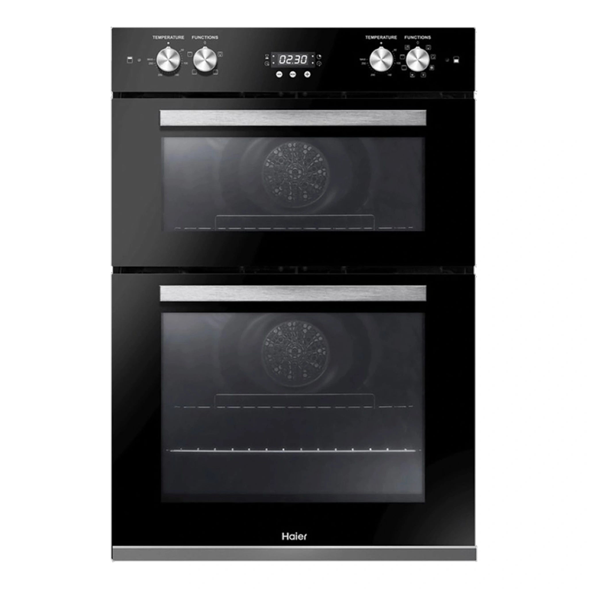 Haier 60cm Double Oven HWO60B7EX2, Front Double Door View