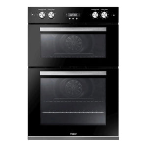 Haier 60cm Double Oven HWO60B7EX2, Front Double Door View