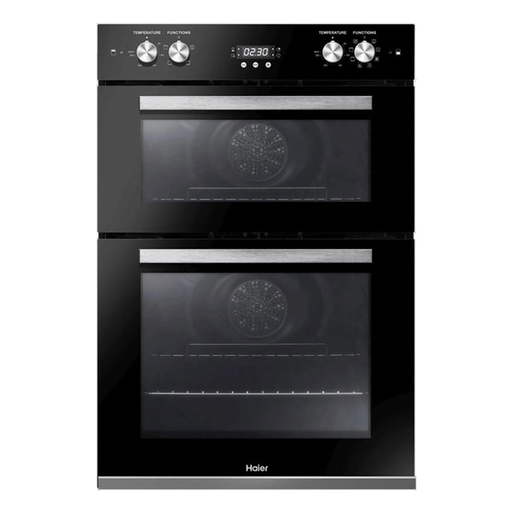 Haier 60cm Double Oven HWO60B7EX2, Front Double Door View
