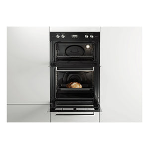 Haier 60cm Double Oven HWO60B7EX2, Front Double Door View With Door Open