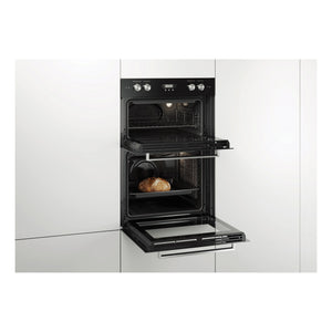 Haier 60cm Double Oven HWO60B7EX2, Left Side Double Door View With Door Open 2