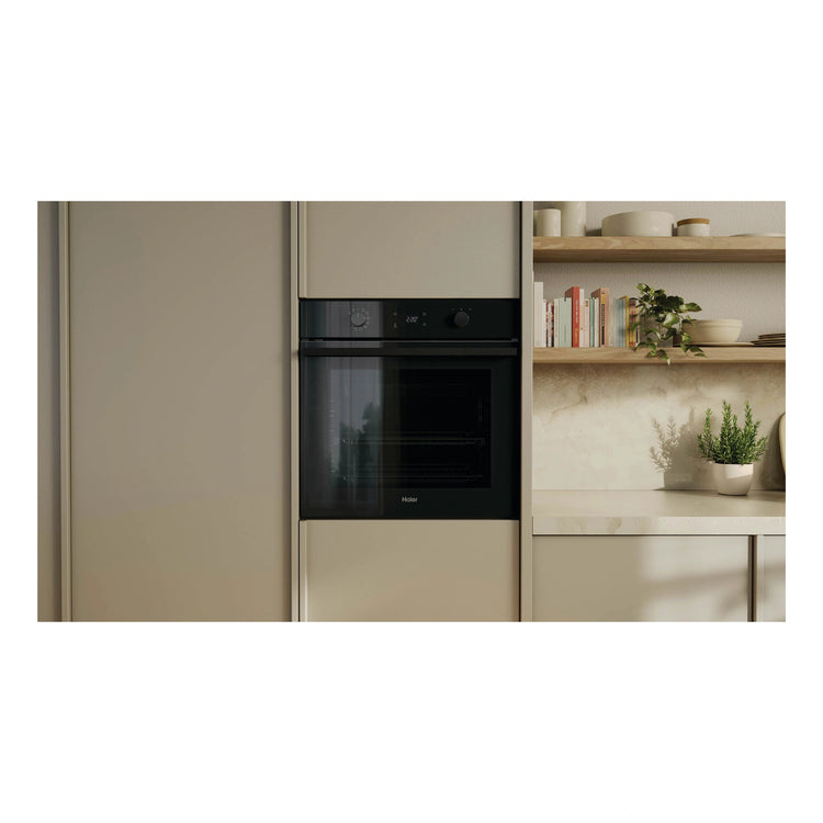 Haier 60cm Black 500 Series Pyrolytic Oven with Air Fry HWO60S12EPB5, Life Style