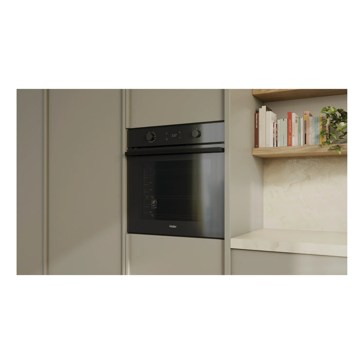 Haier 60cm Black 500 Series Pyrolytic Oven with Air Fry HWO60S12EPB5, Life Style