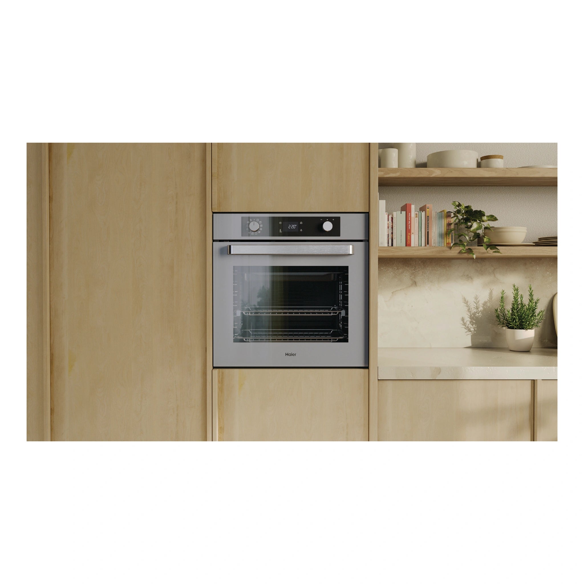 Haier 60cm Grey 500 Series Pyrolytic Oven with Air Fry HWO60S12EPG5, Life Style