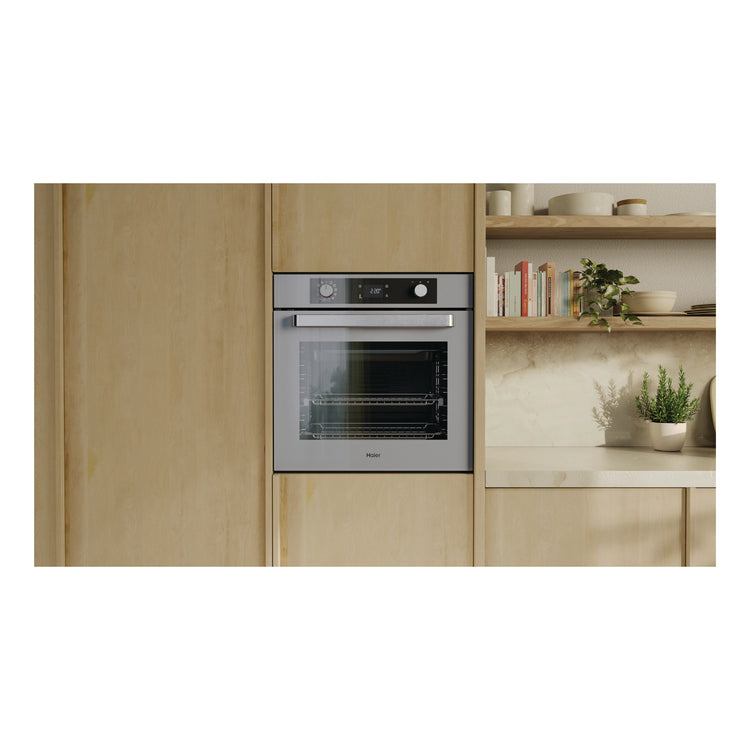 Haier 60cm Grey 500 Series Pyrolytic Oven with Air Fry HWO60S12EPG5, Life Style