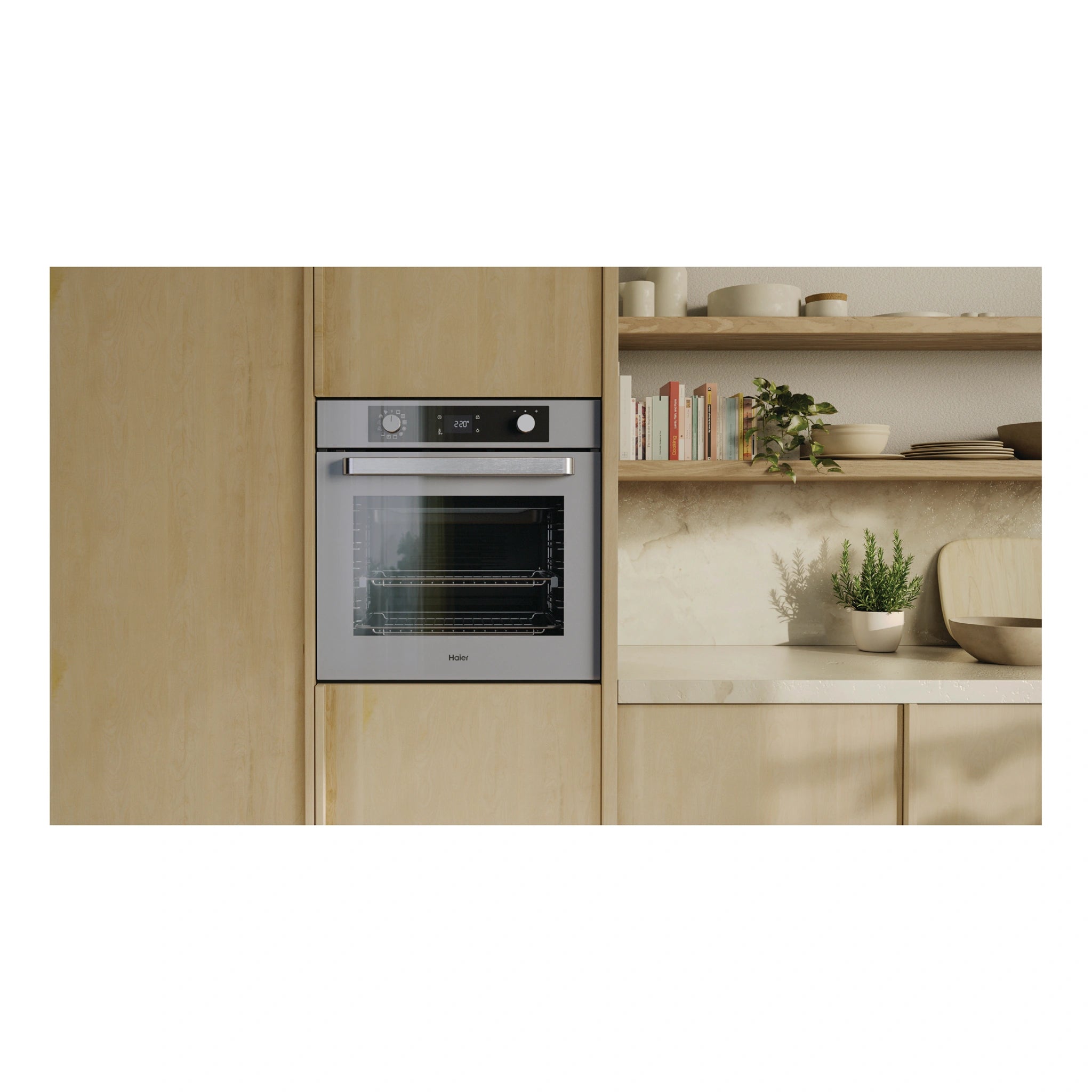 Haier 60cm Grey 500 Series Pyrolytic Oven with Air Fry HWO60S12EPG5, Life Style