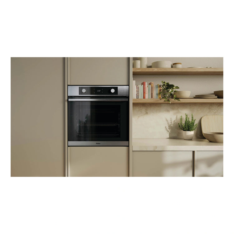 Haier 60cm Stainless Steel 500 Series Pyrolytic Oven with Air Fry HWO60S12EPX5, Life Style