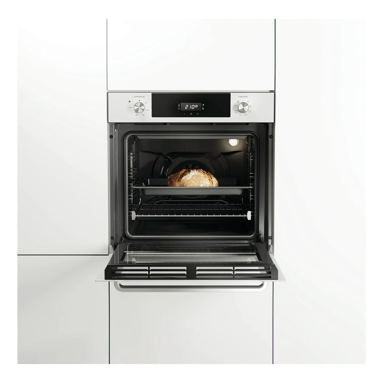 Haier 60cm Seven Function Oven with Air Fry Grey HWO60S7ELG4, Front View Cooking