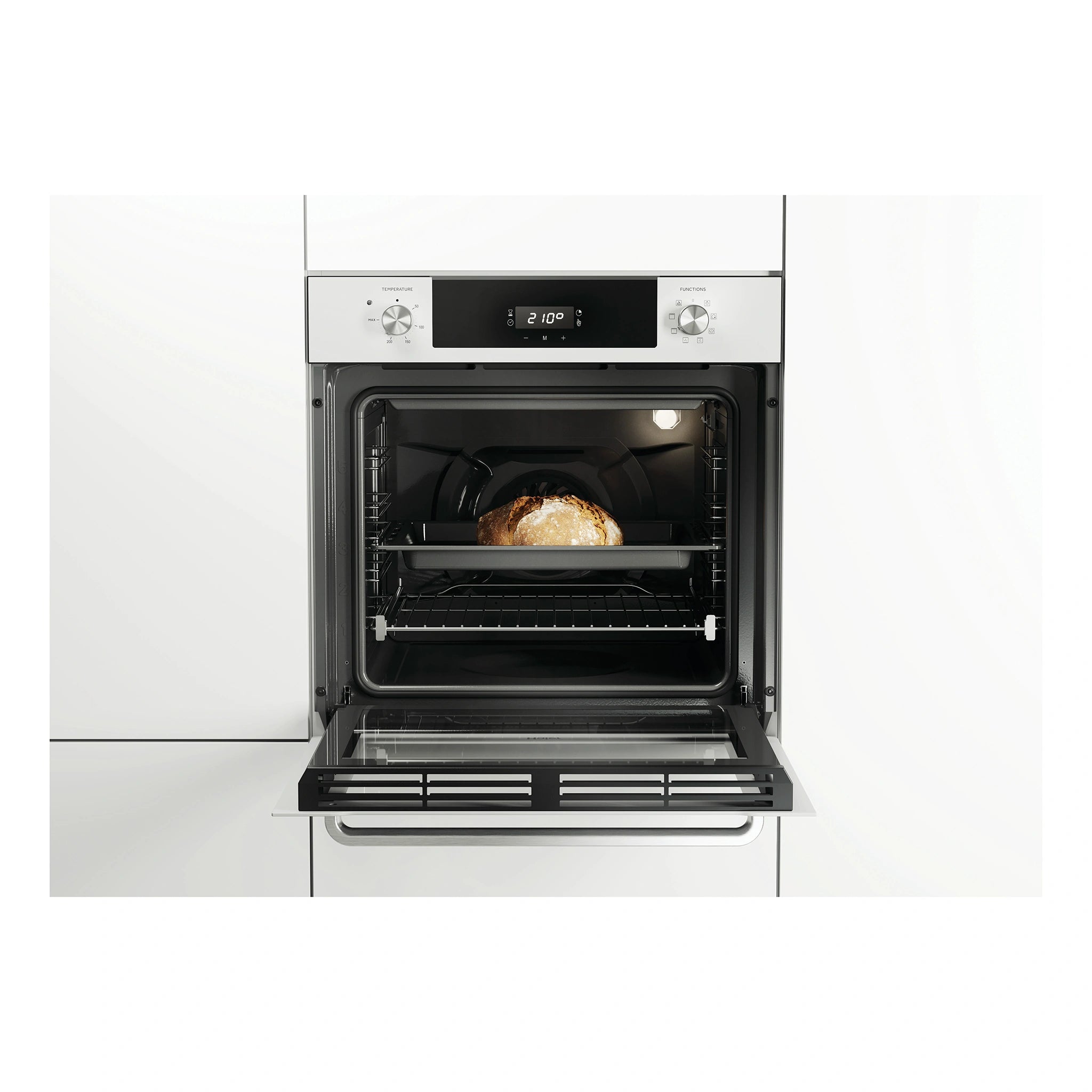 Haier 60cm Seven Function Oven with Air Fry Grey HWO60S7ELG4, Front View Cooking