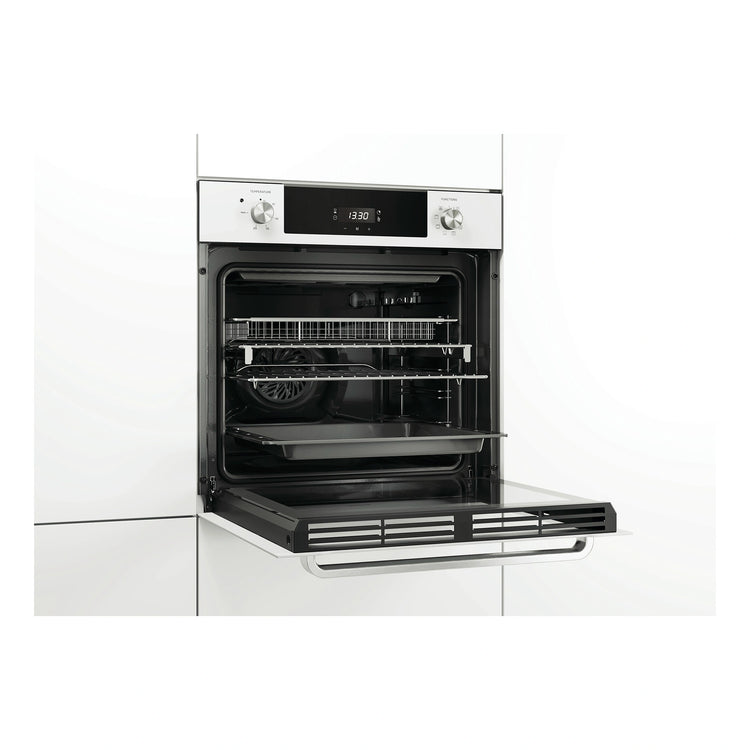 Haier 60cm Seven Function Oven with Air Fry Grey HWO60S7ELG4, Side View Door Open