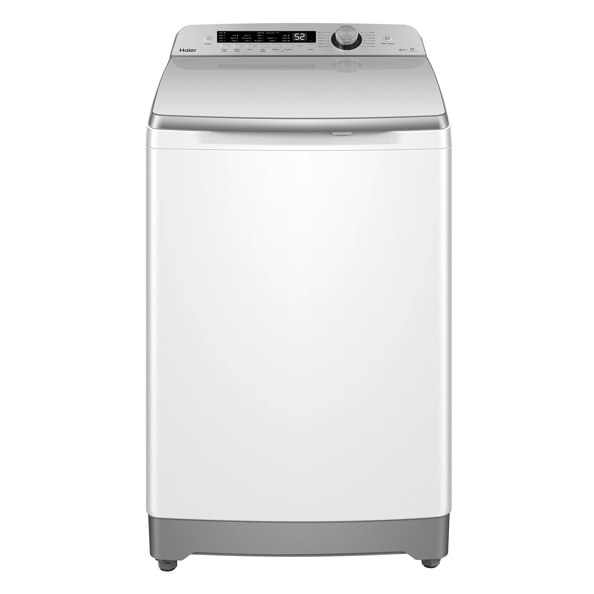 Haier 8kg Top Load Washing Machine HWT08AN1, Front View