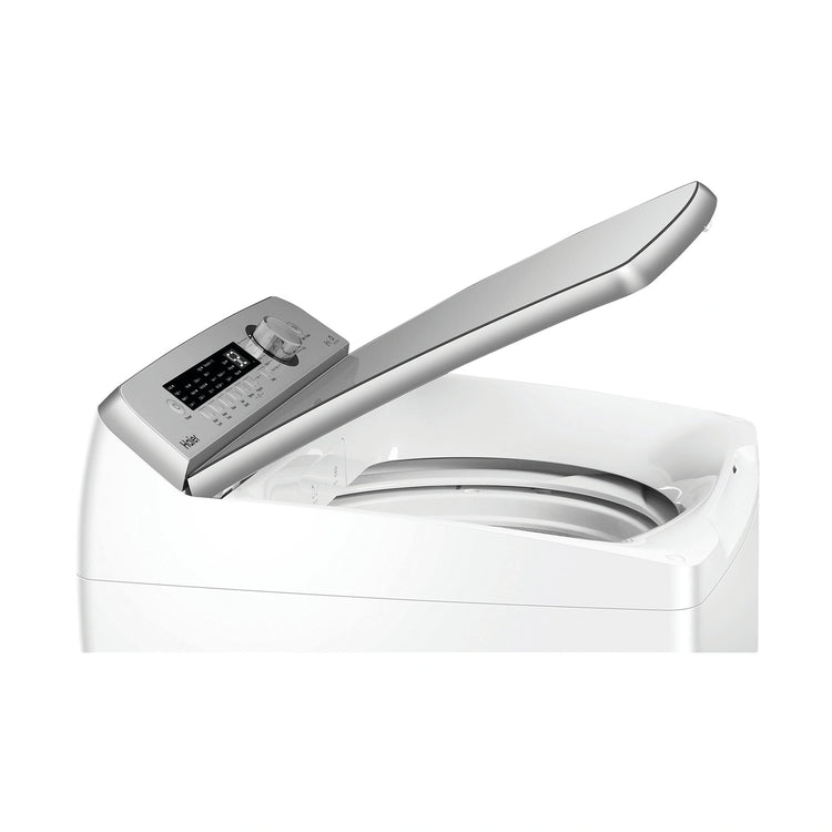 Haier 8kg Top Load Washing Machine HWT08AN1, Side View With Door Open