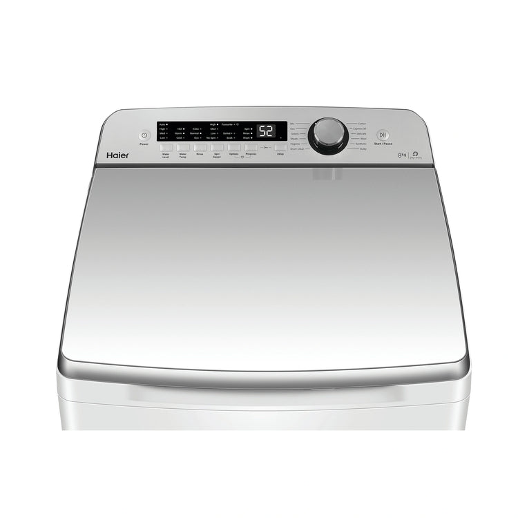 Haier 8kg Top Load Washing Machine HWT08AN1, Top View