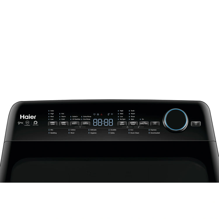 Haier 9kg Top Load Washing Machine HWT09AD1, Control Panel View 2