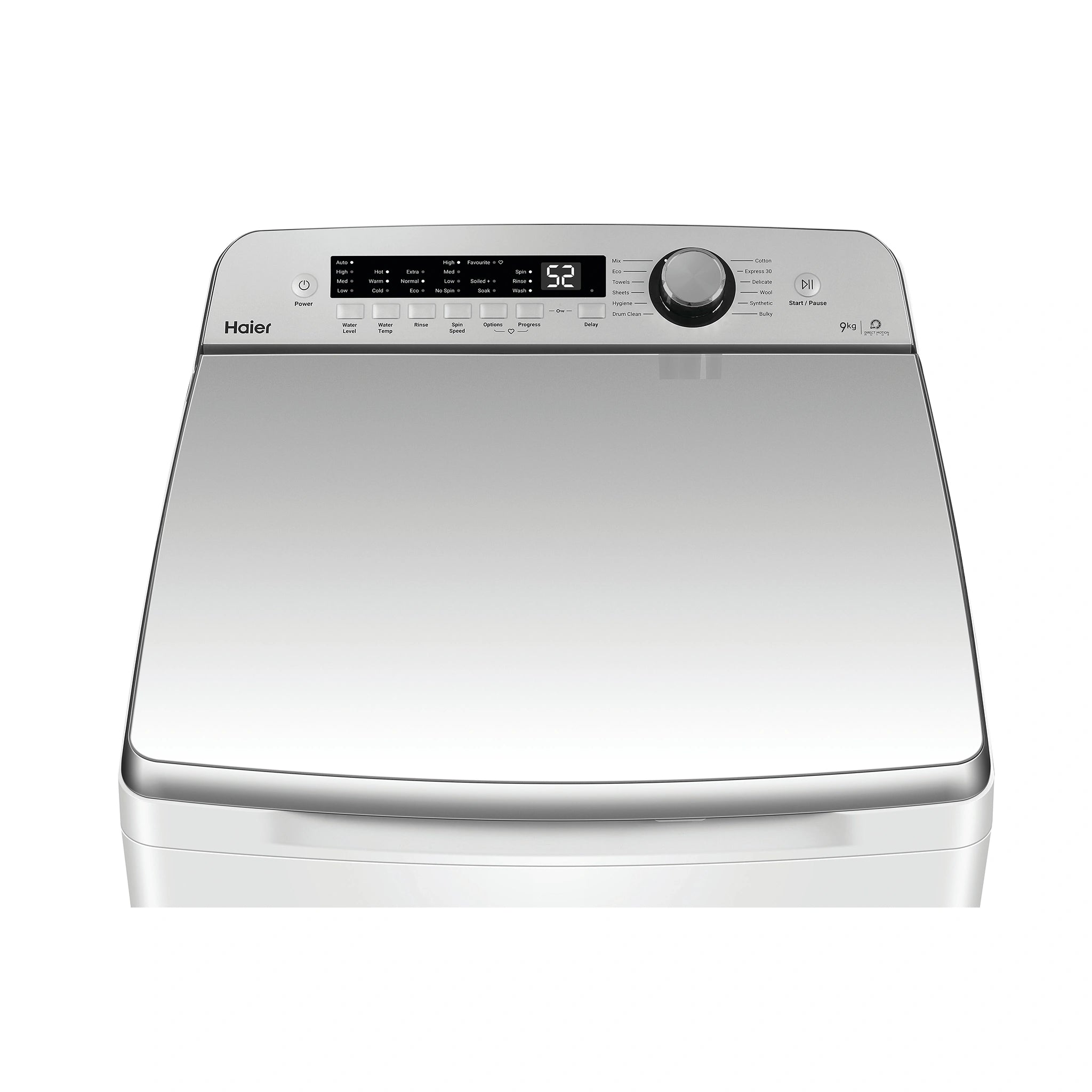 Haier 9kg Top Load Washing Machine HWT09AN1, Top View