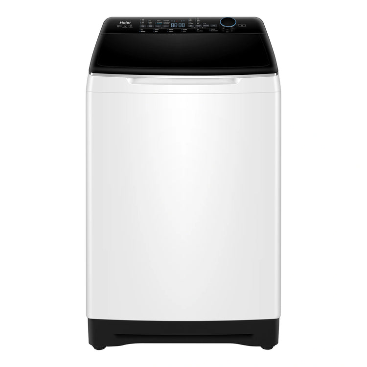 Haier 10kg 600 Series Top Loader Washing Machine UV Protect White HWT10AD1, Front View
