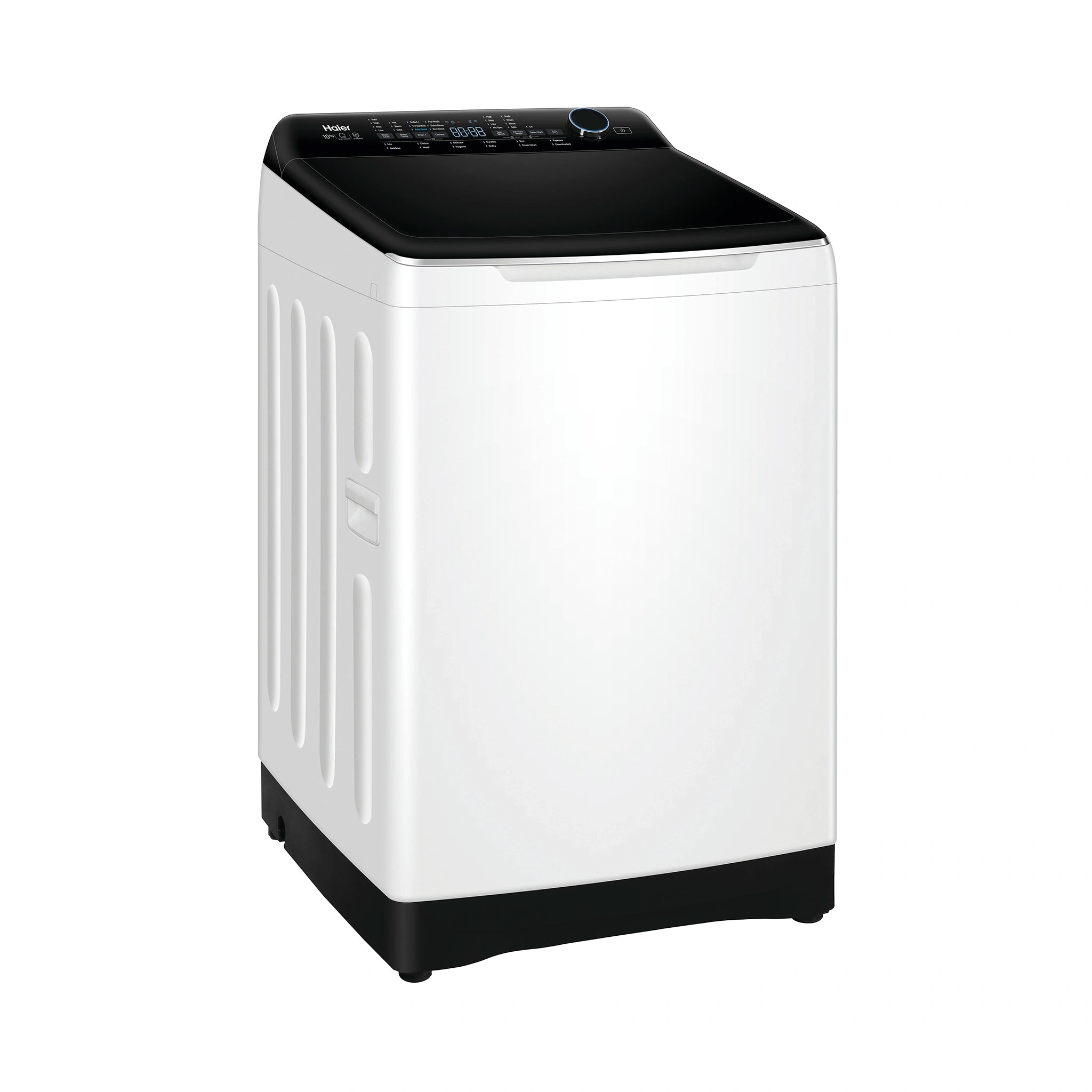 Haier 10kg 600 Series Top Loader Washing Machine UV Protect White HWT10AD1, Left Side View