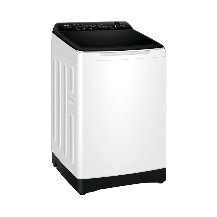 Haier 10kg 600 Series Top Loader Washing Machine UV Protect White HWT10AD1, Left Side View
