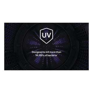 Haier 10kg 600 Series Top Loader Washing Machine UV Protect White HWT10AD1, UV Protect