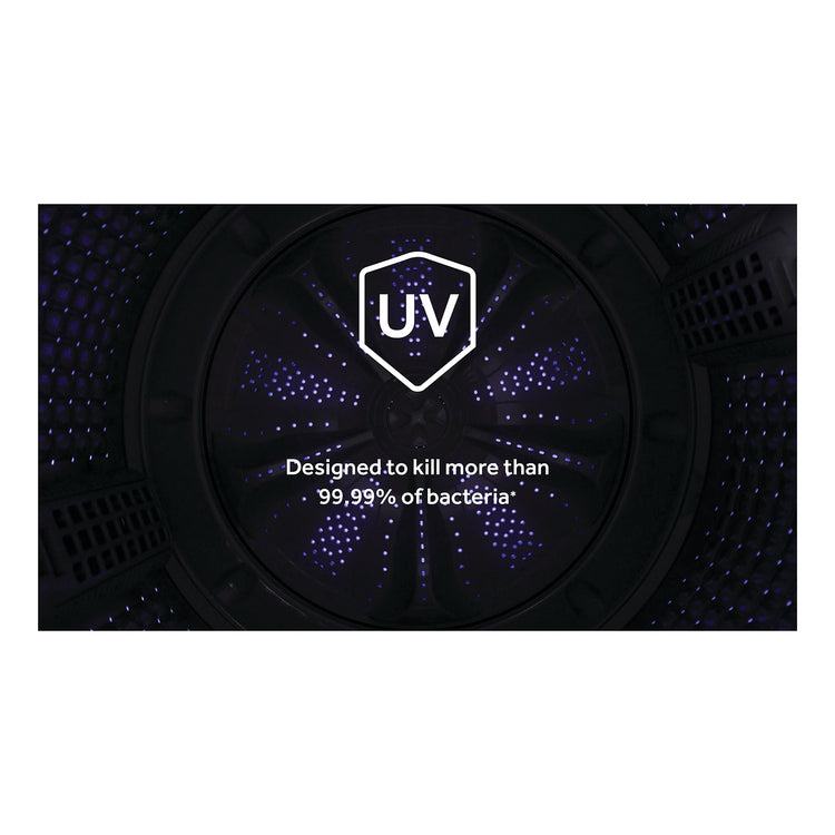 Haier 10kg 600 Series Top Loader Washing Machine UV Protect White HWT10AD1, UV Protect