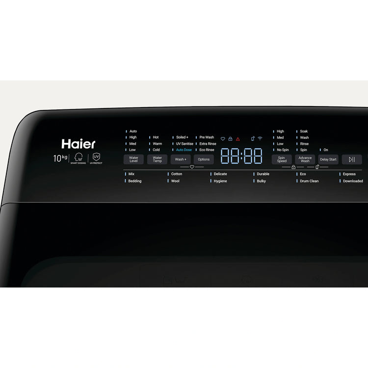 Haier 10kg Top Load Washing Machine HWT10ADB1, Control Panel View