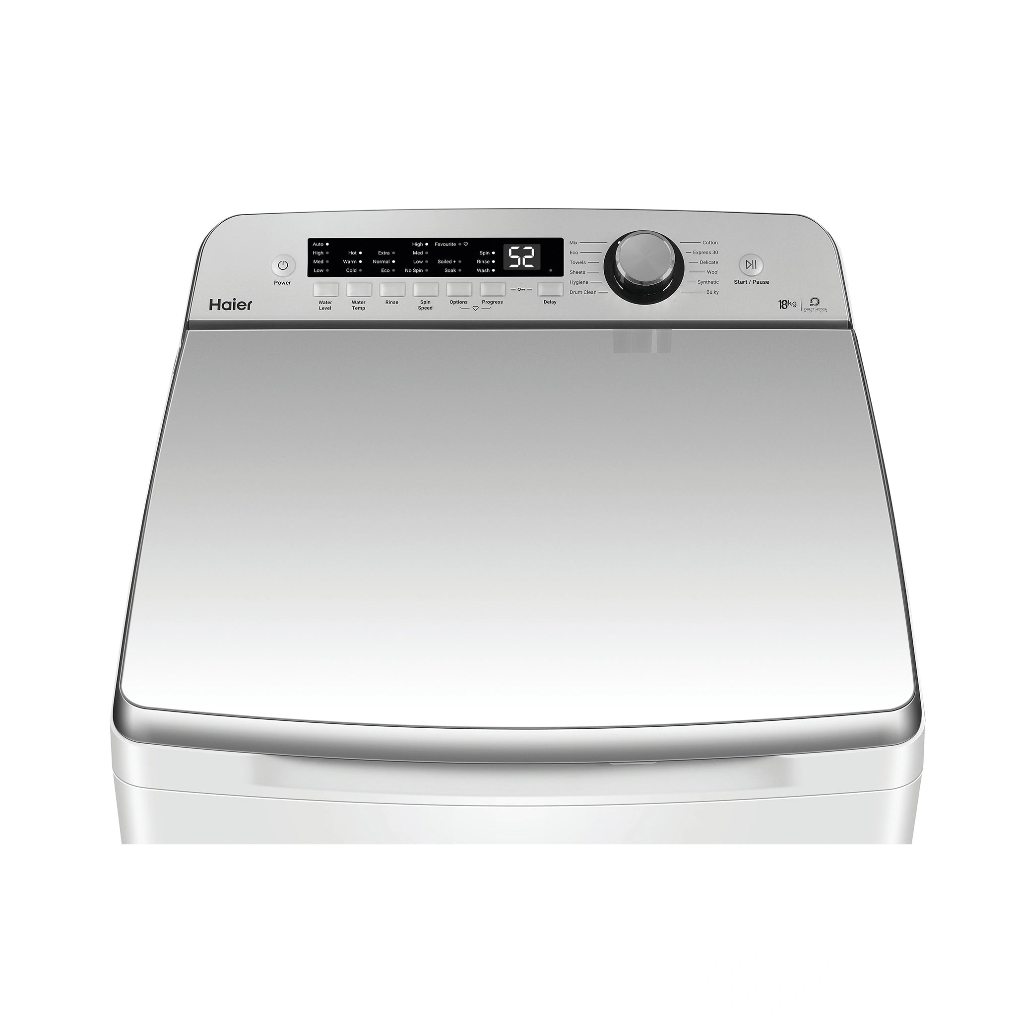 Haier 10kg Top Load Washing Machine HWT10AN1, Top View