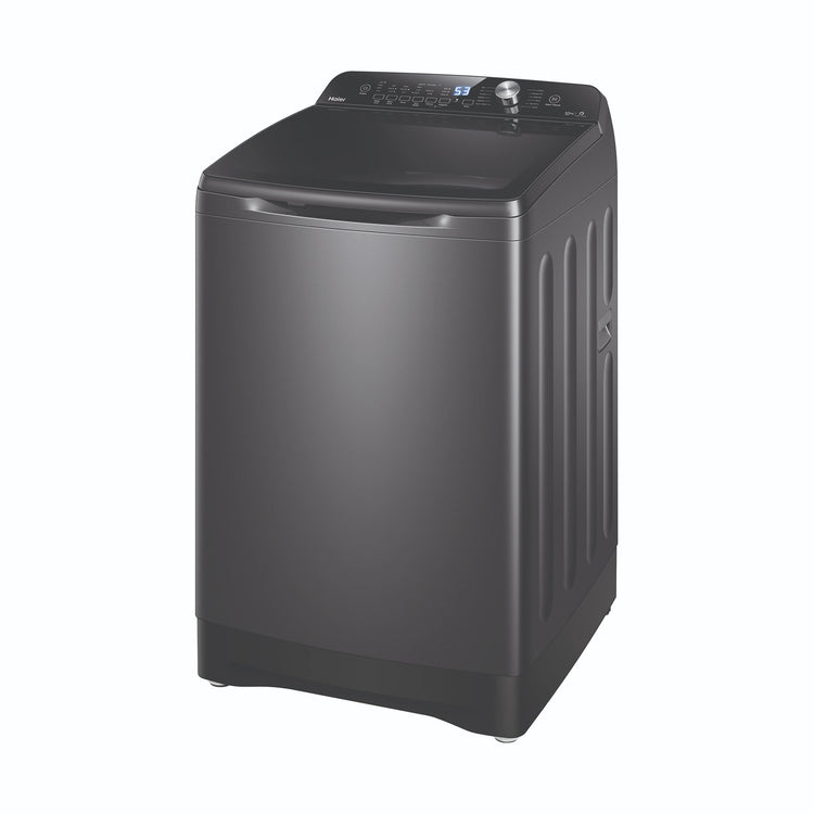 Haier 10kg 500 Series Top Loader Washing Machine HWT10ANB1, Front Right Side View
