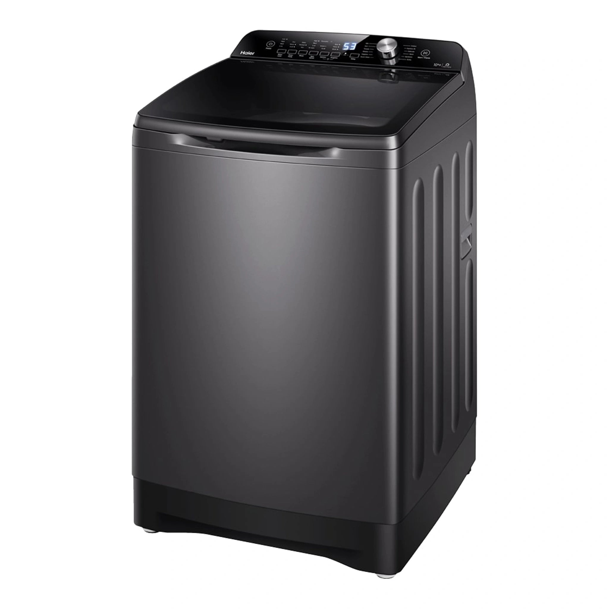 Haier 10kg 500 Series Top Loader Washing Machine HWT10ANB1, Front Right Side View 2