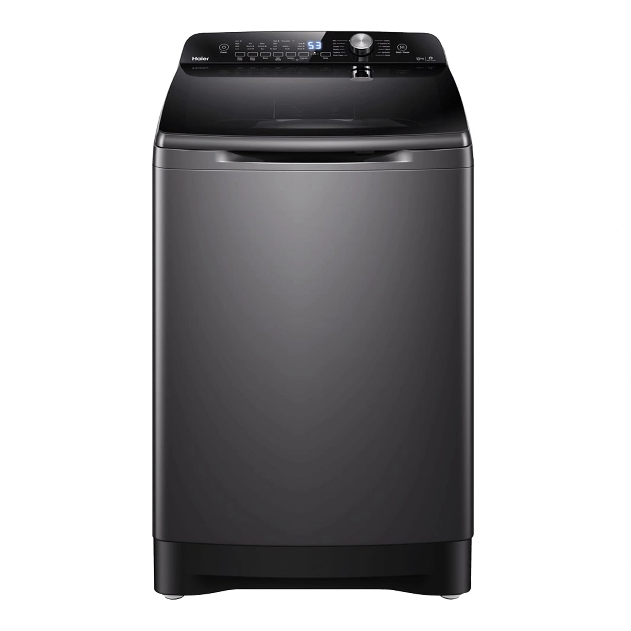 Haier 10kg 500 Series Top Loader Washing Machine HWT10ANB1, Front View 3