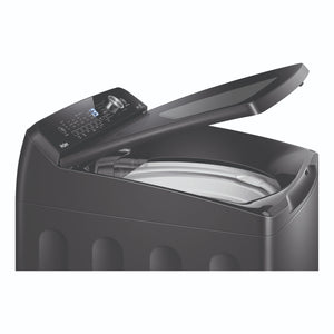 Haier 10kg 500 Series Top Loader Washing Machine HWT10ANB1, Top Left Side View With Door Open