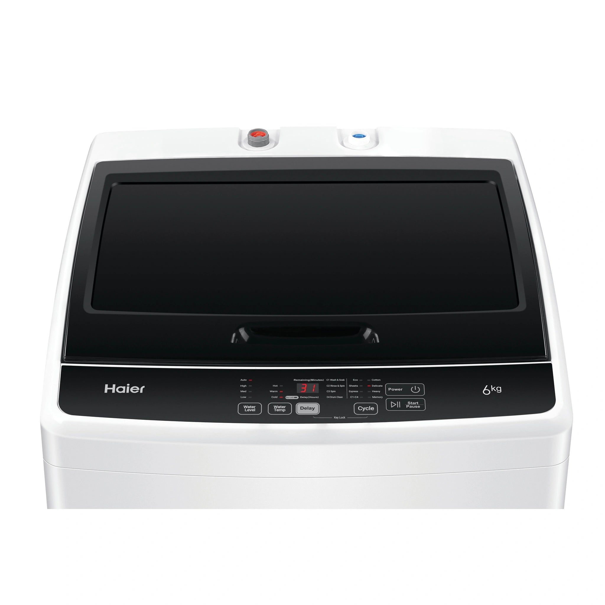 Haier 6kg Top Load Washing Machine HWT60AA1, Control Options View