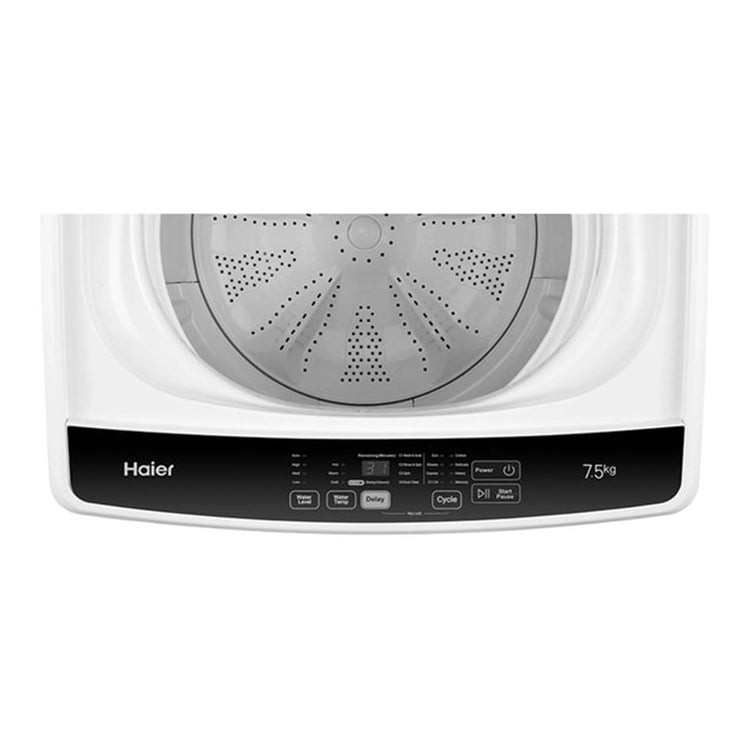 Haier 7.5kg 300 Series Top Loader Washing Machine HWT75AA1, Control Panel View 2