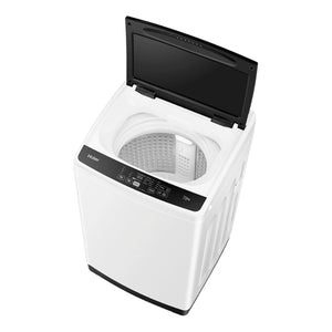 Haier 7.5kg 300 Series Top Loader Washing Machine HWT75AA1, Top Right Side View With Door Open