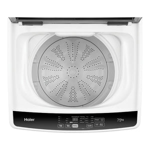 Haier 7.5kg 300 Series Top Loader Washing Machine HWT75AA1, Top View With Door Open