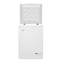 Haier 101L Chest Freezer White HCF101, Front view with top open