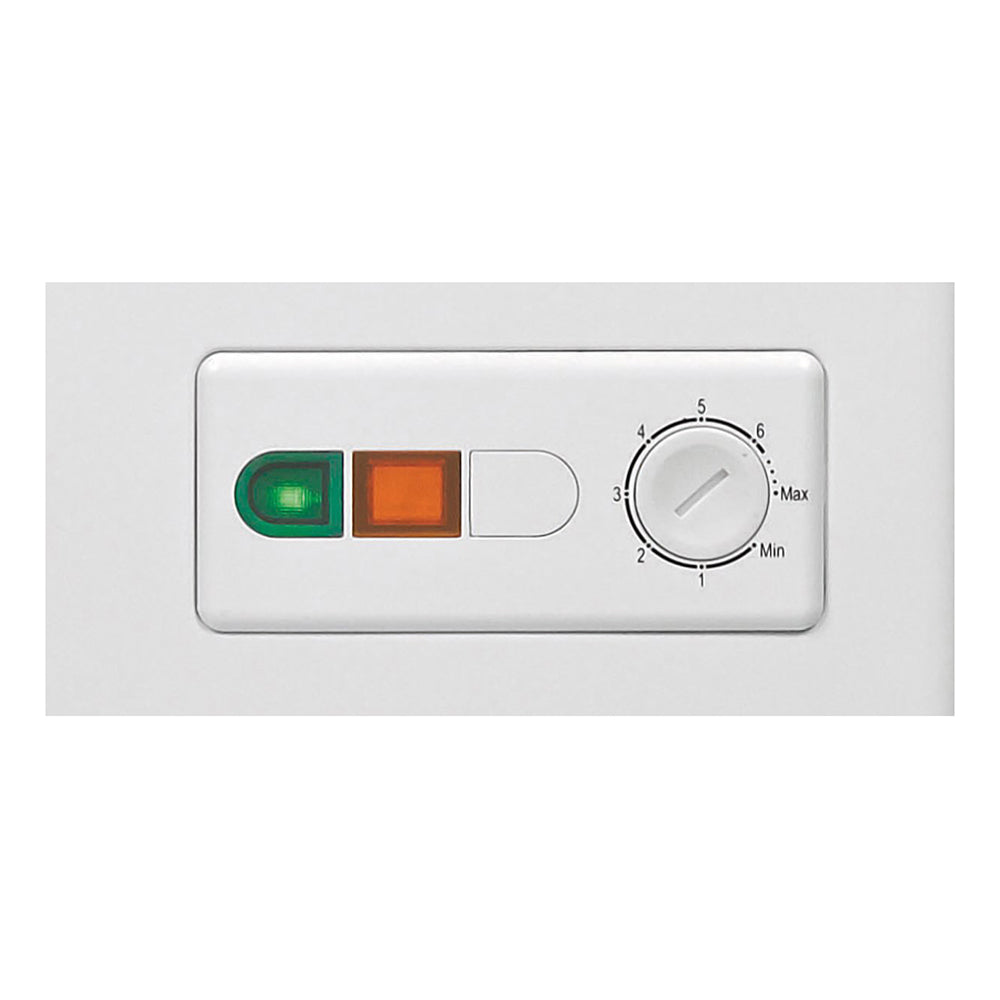 Haier 101L Chest Freezer White HCF101, Temperature panel perspective view