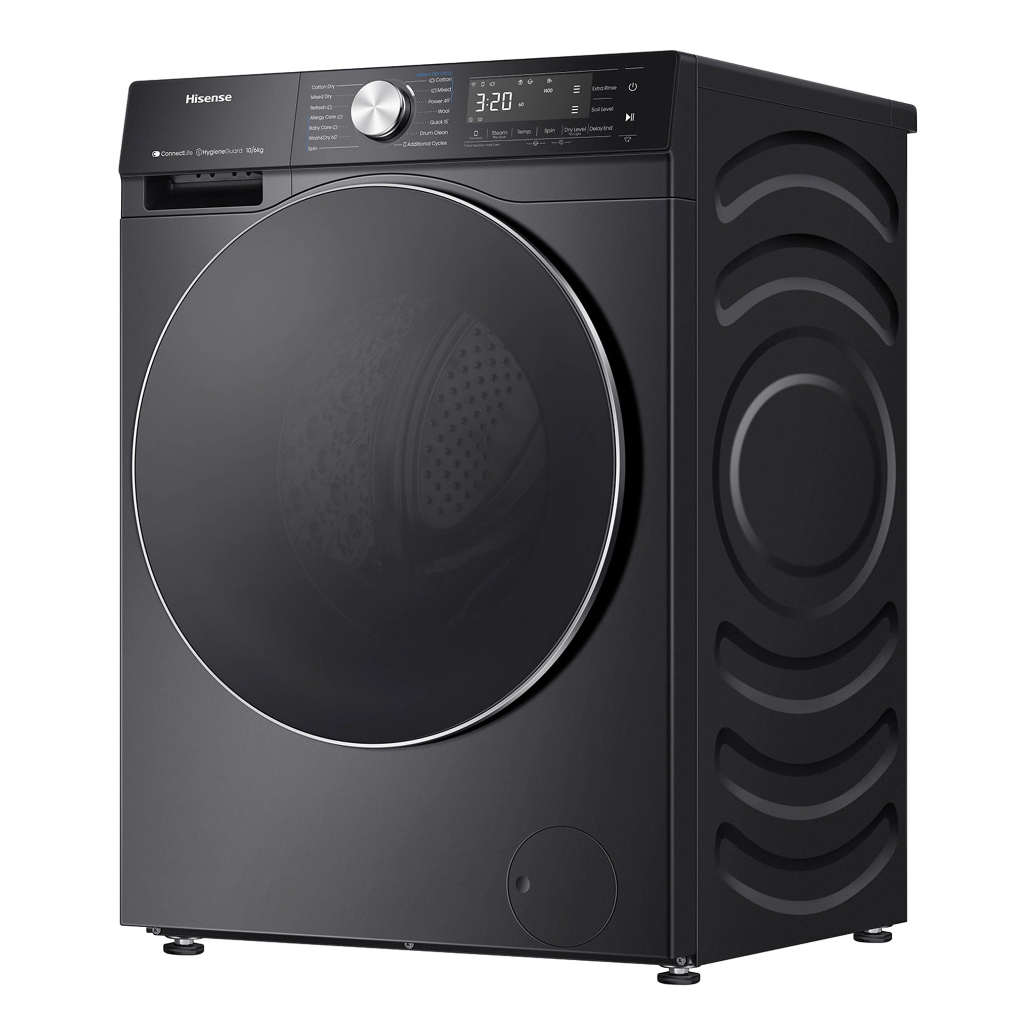Hisense 10kg-6kg Series 7 Washer Dryer Combo HCF7S1014B, Right View