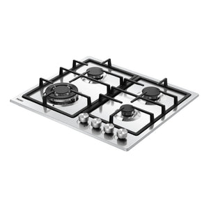 Haier 60cm Gas on Steel Cooktop HCG604WFCX3, Angle View