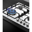 Haier HCG604WFCX3 60cm Gas on Steel Cooktop with Four Burners