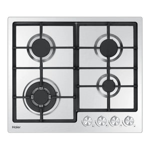 Haier 60cm Gas on Steel Cooktop HCG604WFCX3, Front View