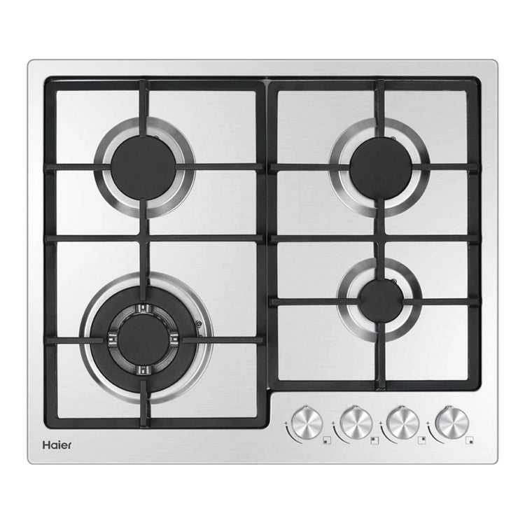 Haier 60cm Gas on Steel Cooktop HCG604WFCX3, Front View