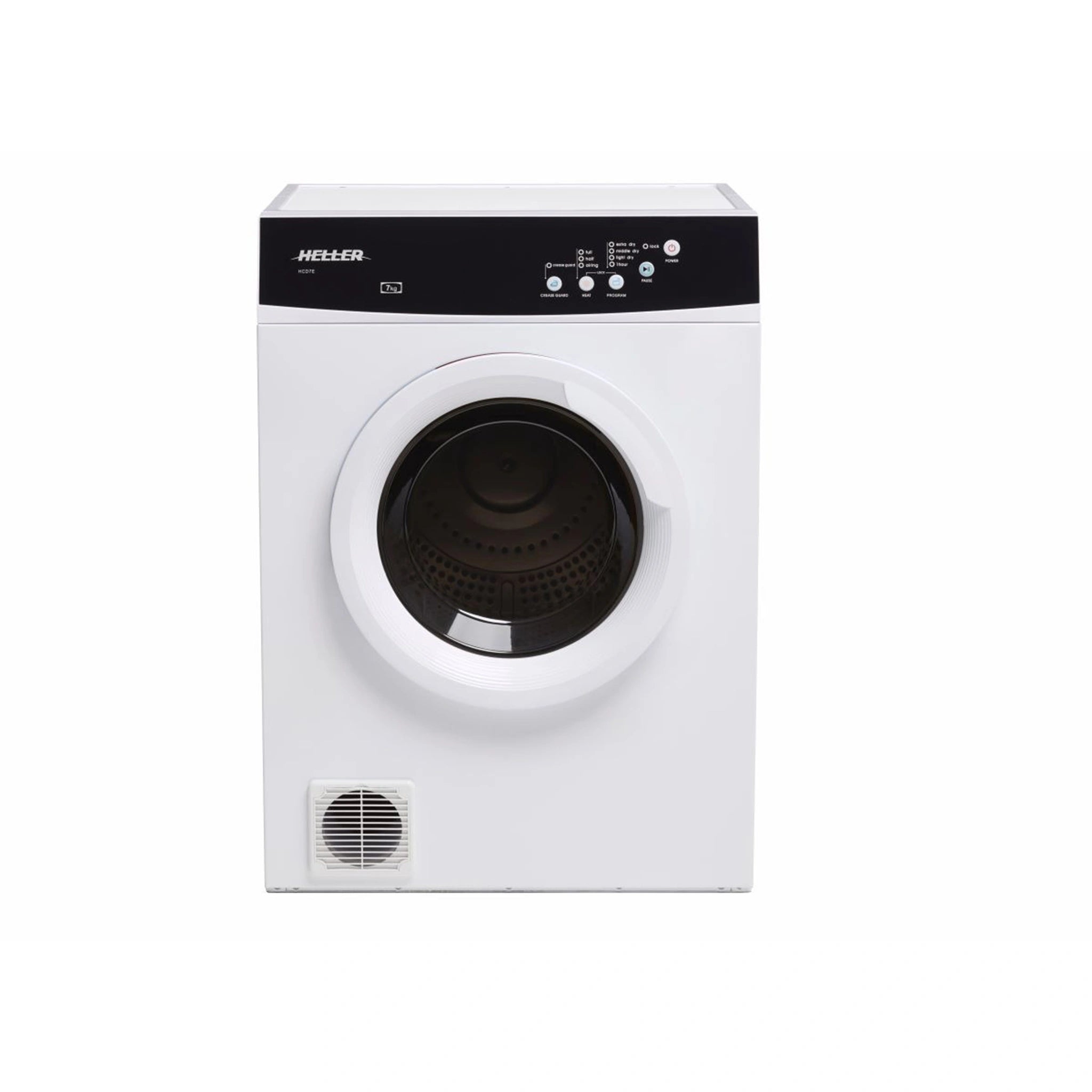 Heller 7kg Vented Clothes Dryer with Overheat Protection HCD7E, Front View