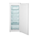 Haier HFZ175 175L Upright Freezer White, Front view with door open