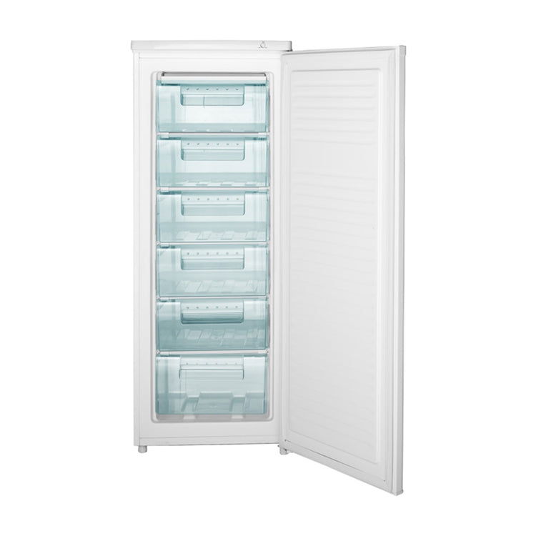 Haier HFZ175 175L Upright Freezer White, Front view with door open