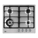 Beko HIMW64225SX 60cm Natural Gas Cooktop, Top view