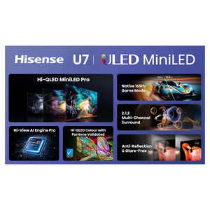 Hisense 100 Inch ULED U7SAU Hi-QLED Mini LED Pro Smart TV 100U7SAU, Gallery View Feature