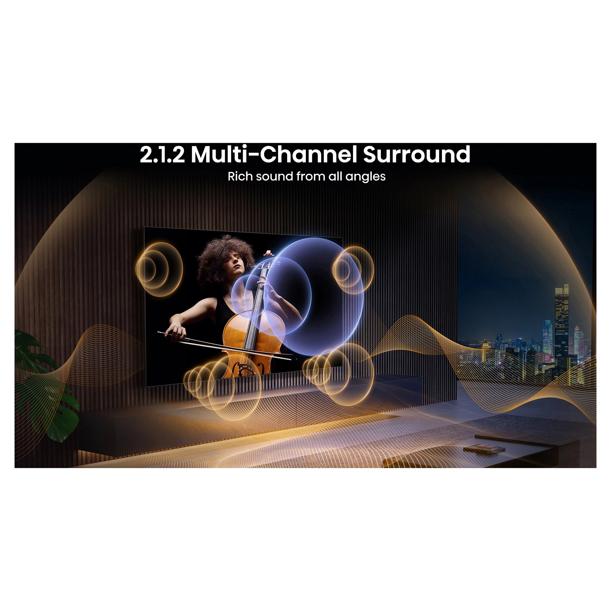 Hisense 100 Inch ULED U7SAU Hi-QLED Mini LED Pro Smart TV 100U7SAU, Multi Channel Surround Feature
