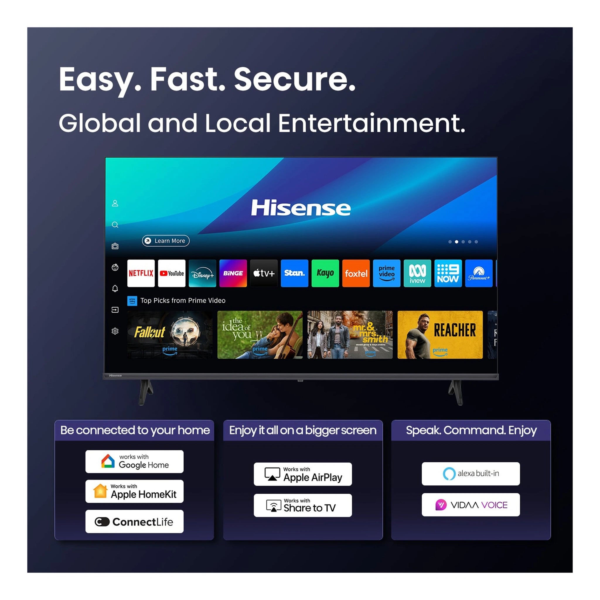 Hisense 40A4QAU 40 Inch A4QAU Full HD Smart LED TV