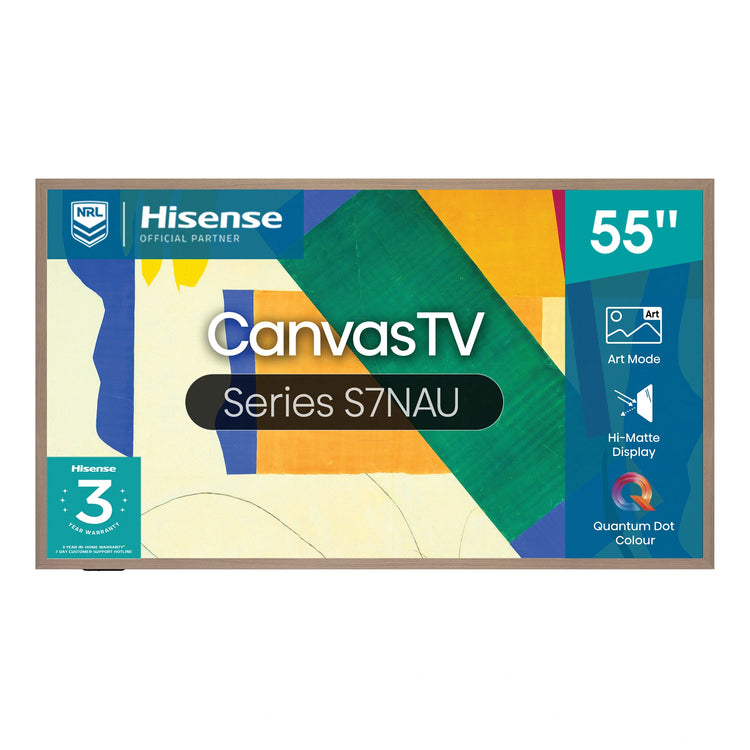 Hisense 55 Inch S7NAU Canvas 4K QLED TV 55S7NAU, Front View